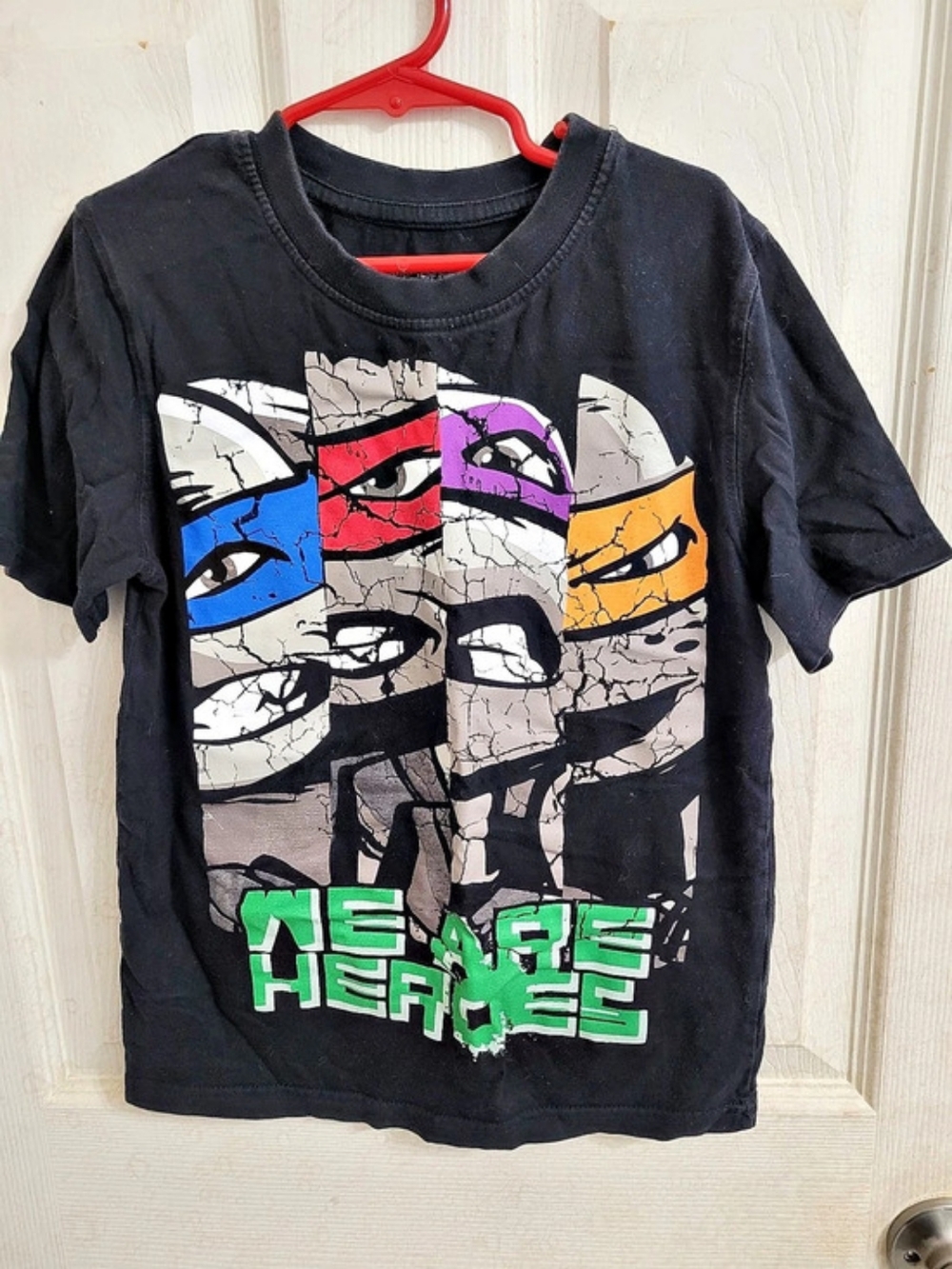 Nickelodeon Teenage Mutant Ninja Turtles We Are Heroes Graphic T-Shirt Tee Black